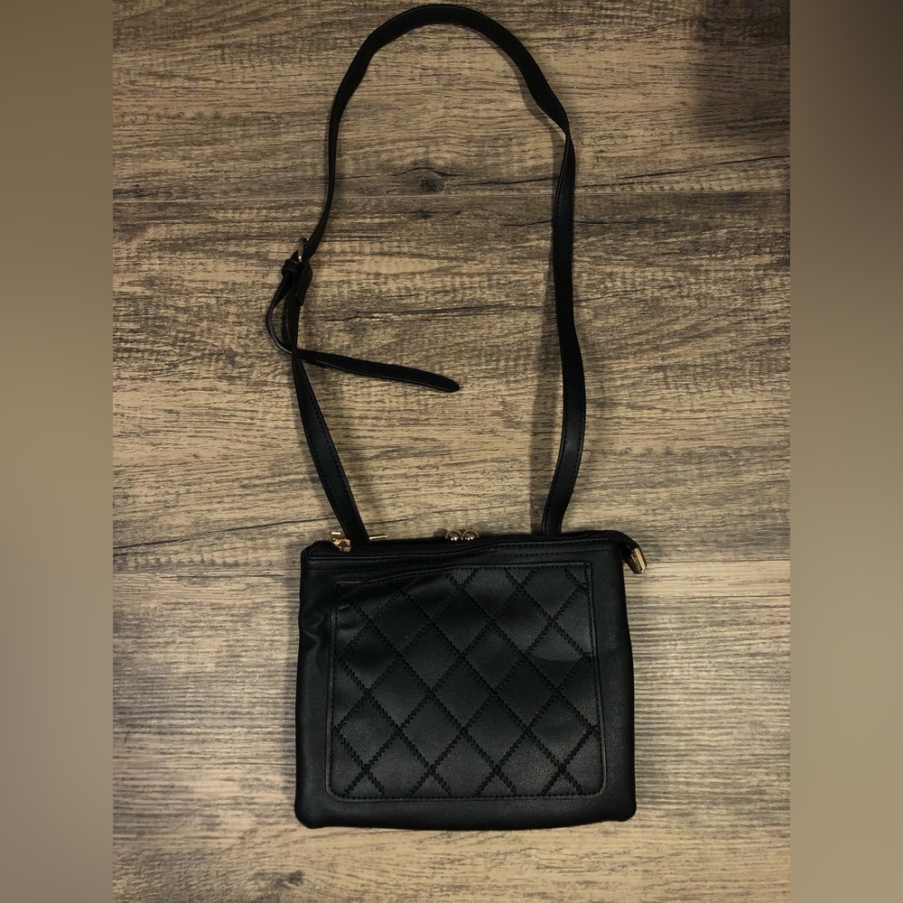 EUC Black Mellow World Faux Leather Bag
